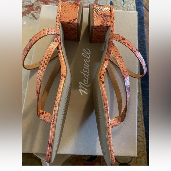 COPY - Madewell Sweet Tulip Snake Embossed Leather Sandal AM216 size 8.5 - Picture 3 of 5